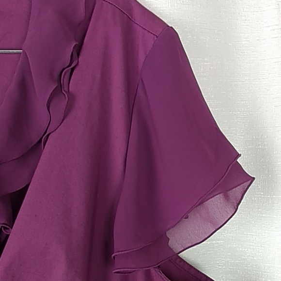 Style &Co, empire waist, flutter sleeve top, sz 22 - Picture 2 of 6